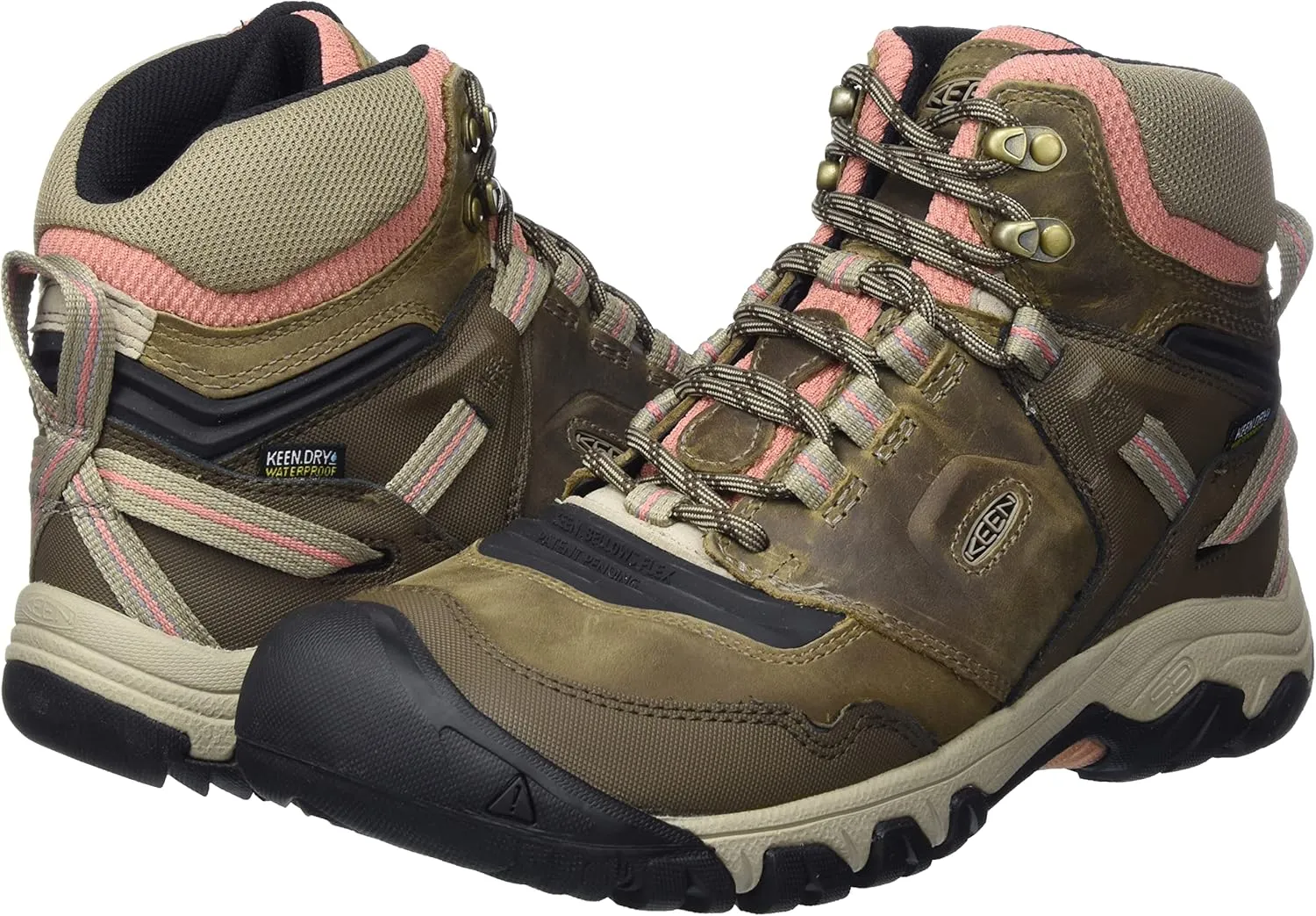 KEEN Women's Ridge Flex Mid Height Waterproof Hiking Boots, 13 UK