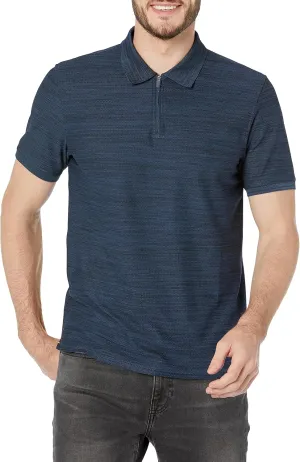 Kenneth Cole Men's Slim Fit Knit Zip Polo