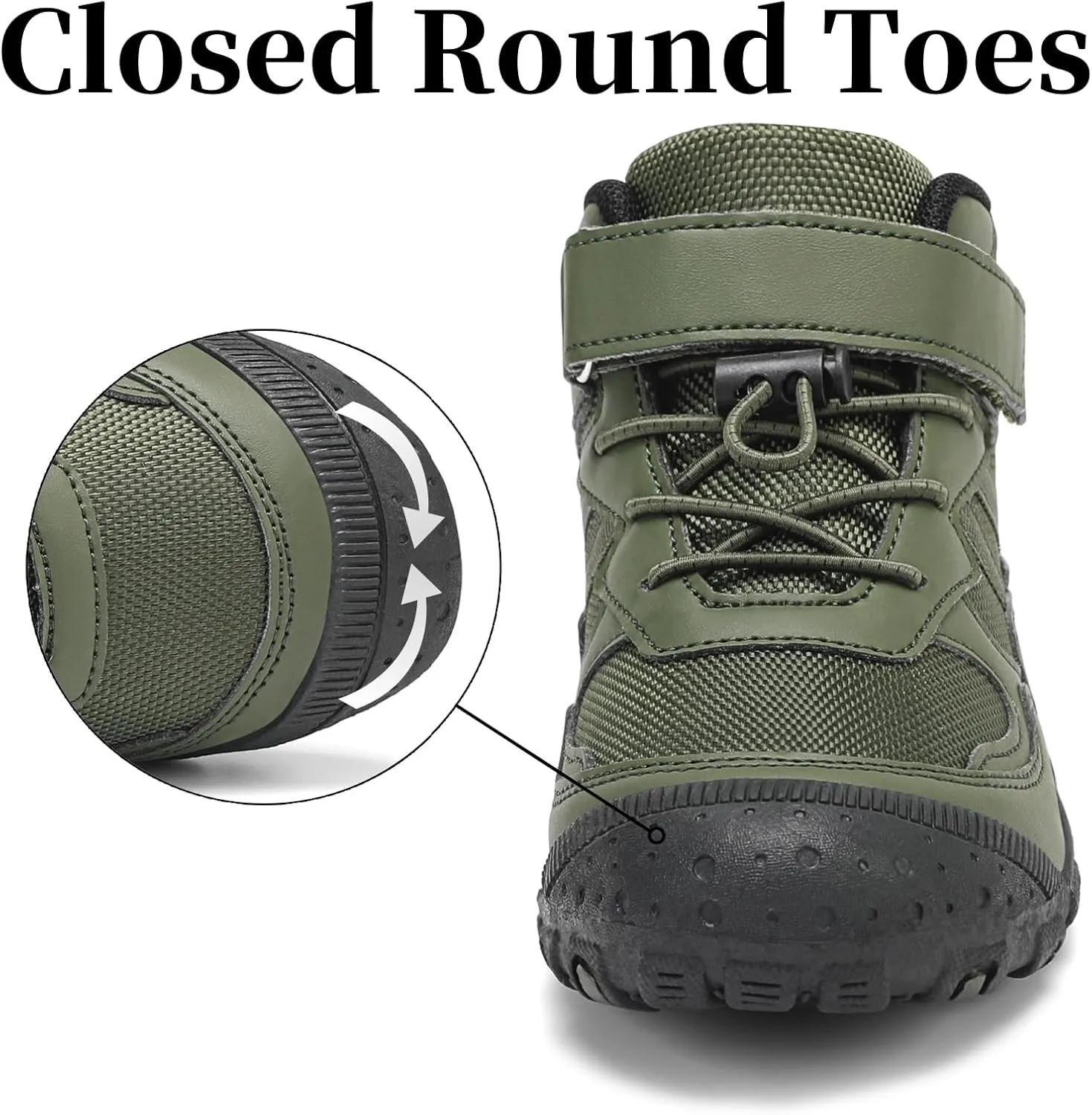 Kids Hiking Boots Boys Girls Outdoor Ankle Boots Anti Collision Hiking Shoes for Toddler/Little Kid/Big Kid