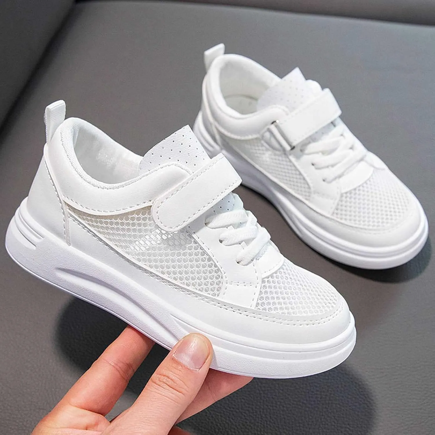 Kids' Simple Strap Sneakers Toddler Casual Athletic Shoes for Boys and Girls Durable and Comfortable Fit for Toddlers