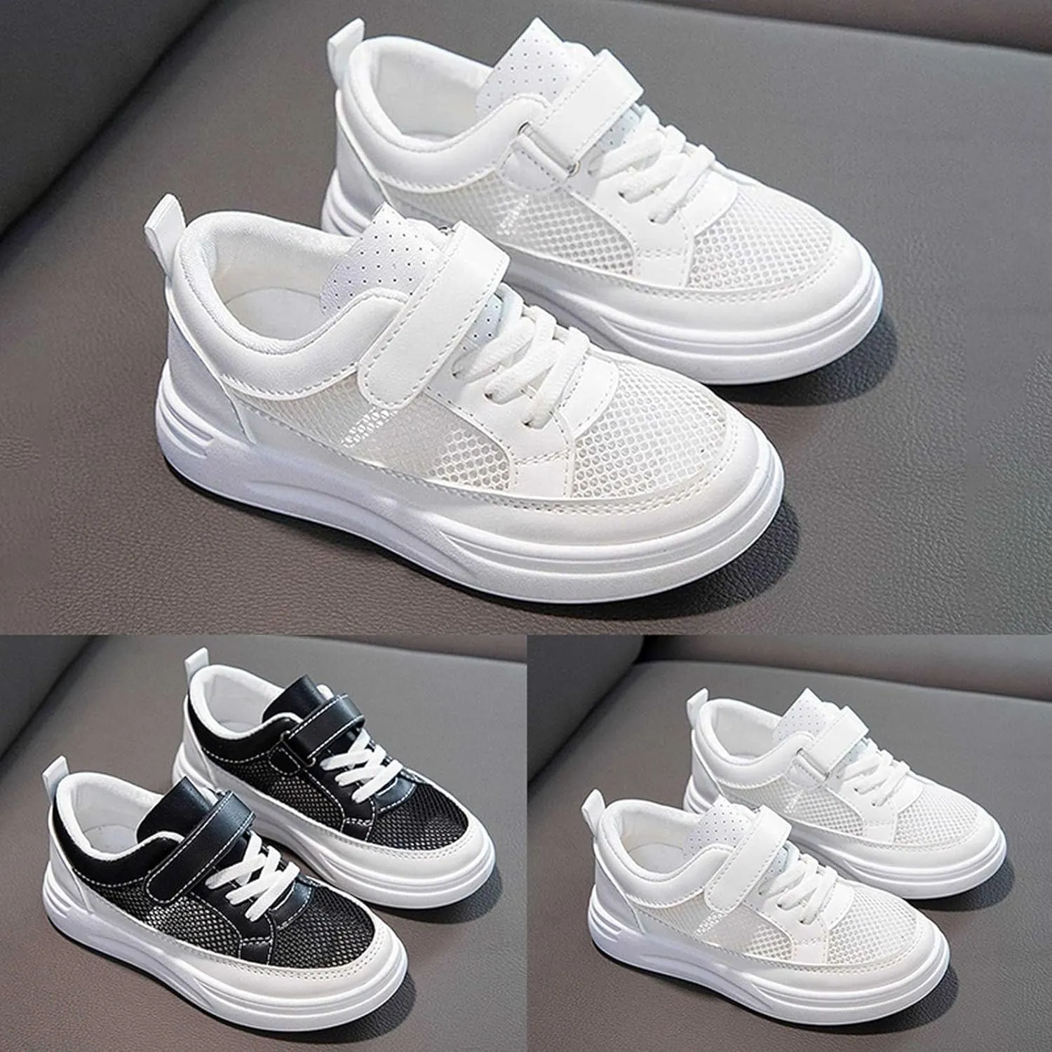 Kids' Simple Strap Sneakers Toddler Casual Athletic Shoes for Boys and Girls Durable and Comfortable Fit for Toddlers