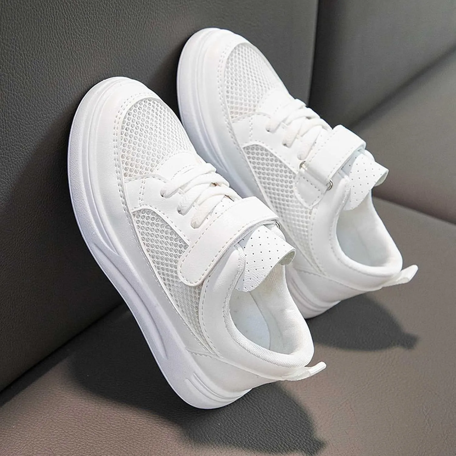 Kids' Simple Strap Sneakers Toddler Casual Athletic Shoes for Boys and Girls Durable and Comfortable Fit for Toddlers