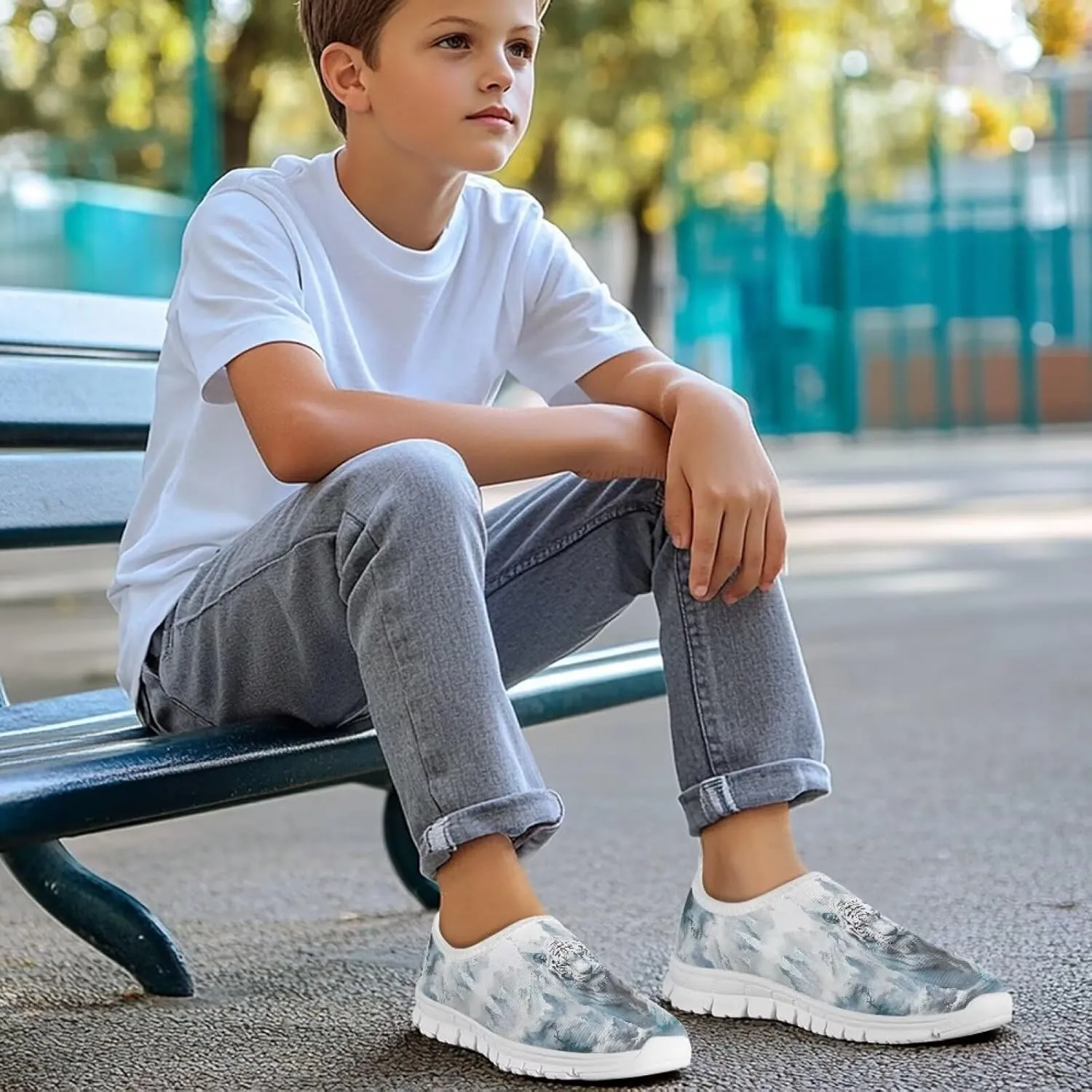 Kids Slip On Sneakers Cool Shoes for Boys Comfortable Gym Tennis Shoes