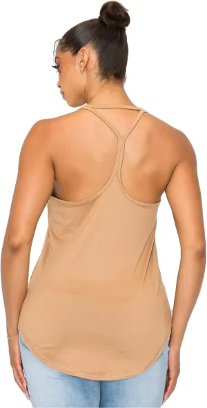 KNIT RIOT Women’s Sleeveless Tank Top – Strappy Y Back Soft Casual Yoga Active Athletic Gym Workout Running T Shirts