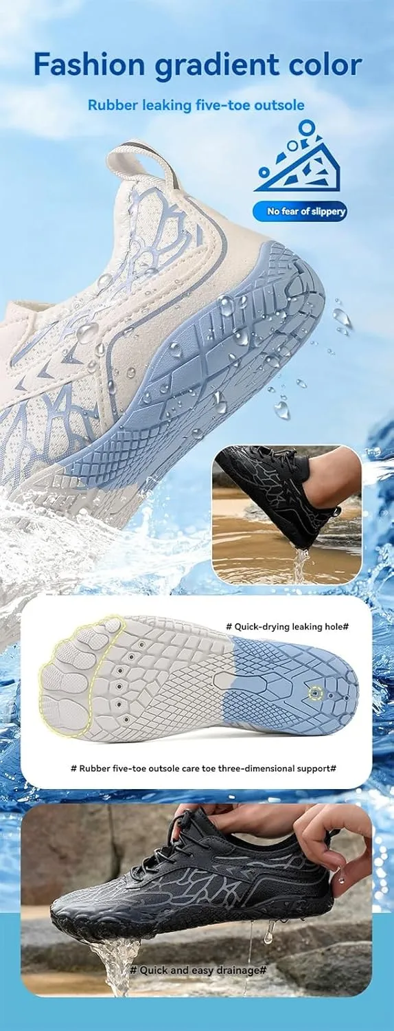 Kubbon Hike Barefoot Footwear Womens Breathable & Non-Slip Athletic Footwear Wide Toe Water Shoes Barefoot Hiking Shoes Unisex