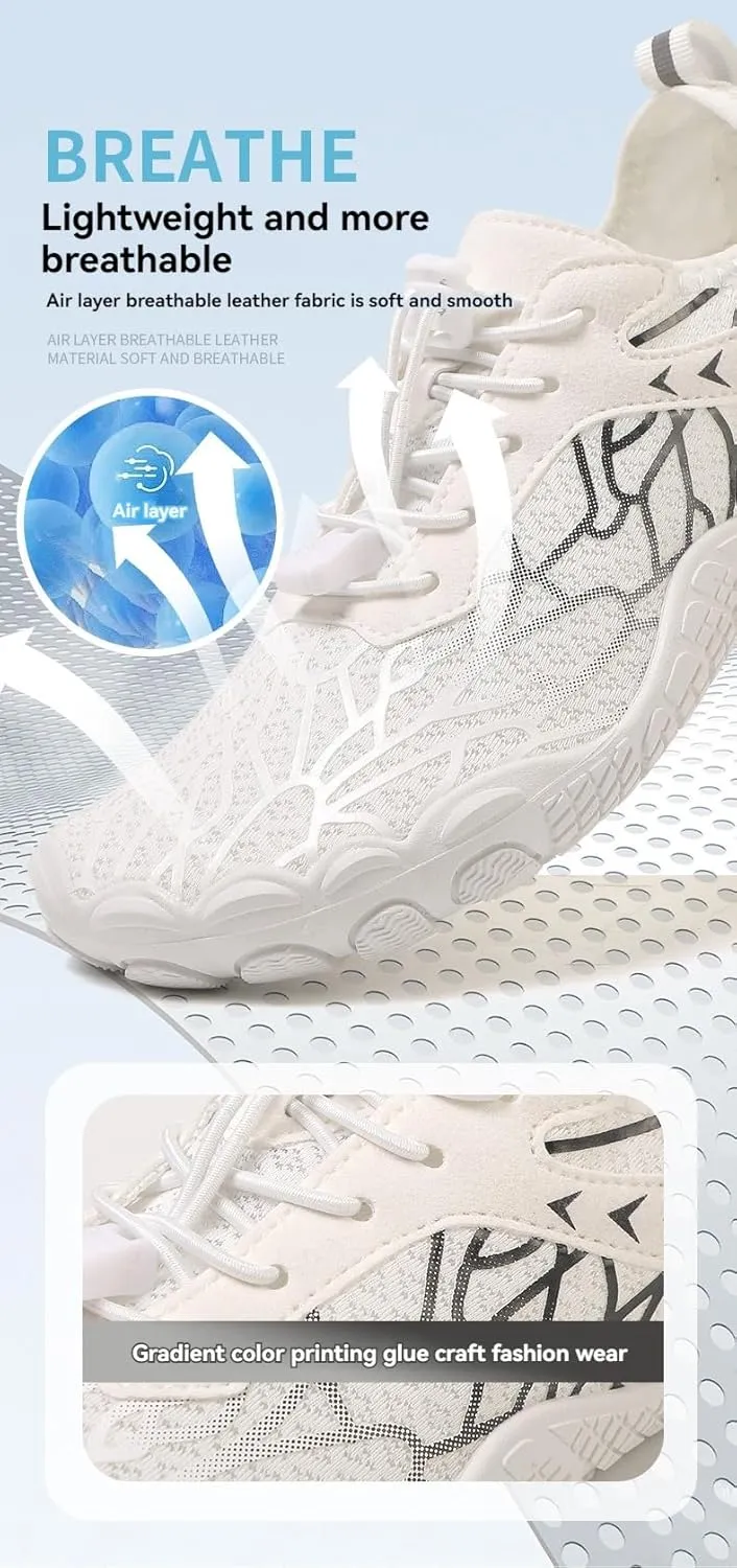 Kubbon Hike Barefoot Footwear Womens Breathable & Non-Slip Athletic Footwear Wide Toe Water Shoes Barefoot Hiking Shoes Unisex