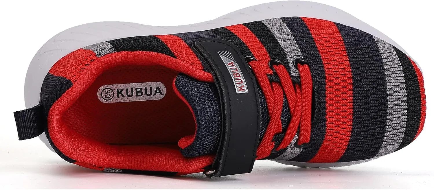 KUBUA Kids Sneakers Boys Tennis Lightweight Breathable Athletic Girls Running Shoes for Toddler