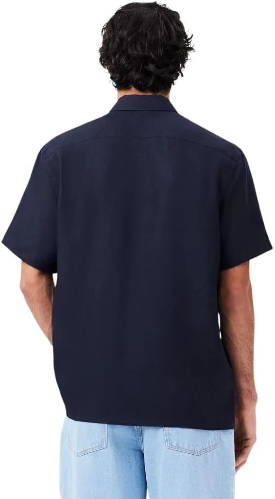 Lacoste Men's Regular Fit Linen Casual Button Down
