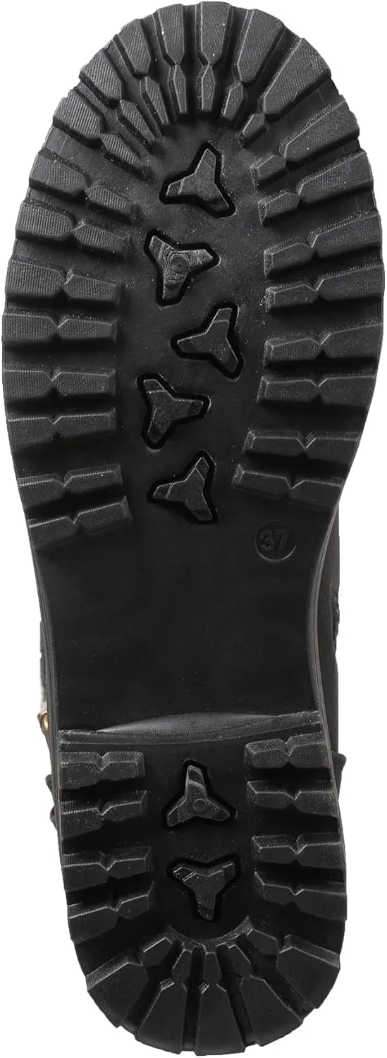 Lamo Women's Kit Lace-Up Boots - Stylish Boots with PU Upper, Faux Fur Collar, NeverWet Water and Stain Resistance,TPR Outsole - 7" Height with Medial Side Zipper and Premium Faux Fur Lining
