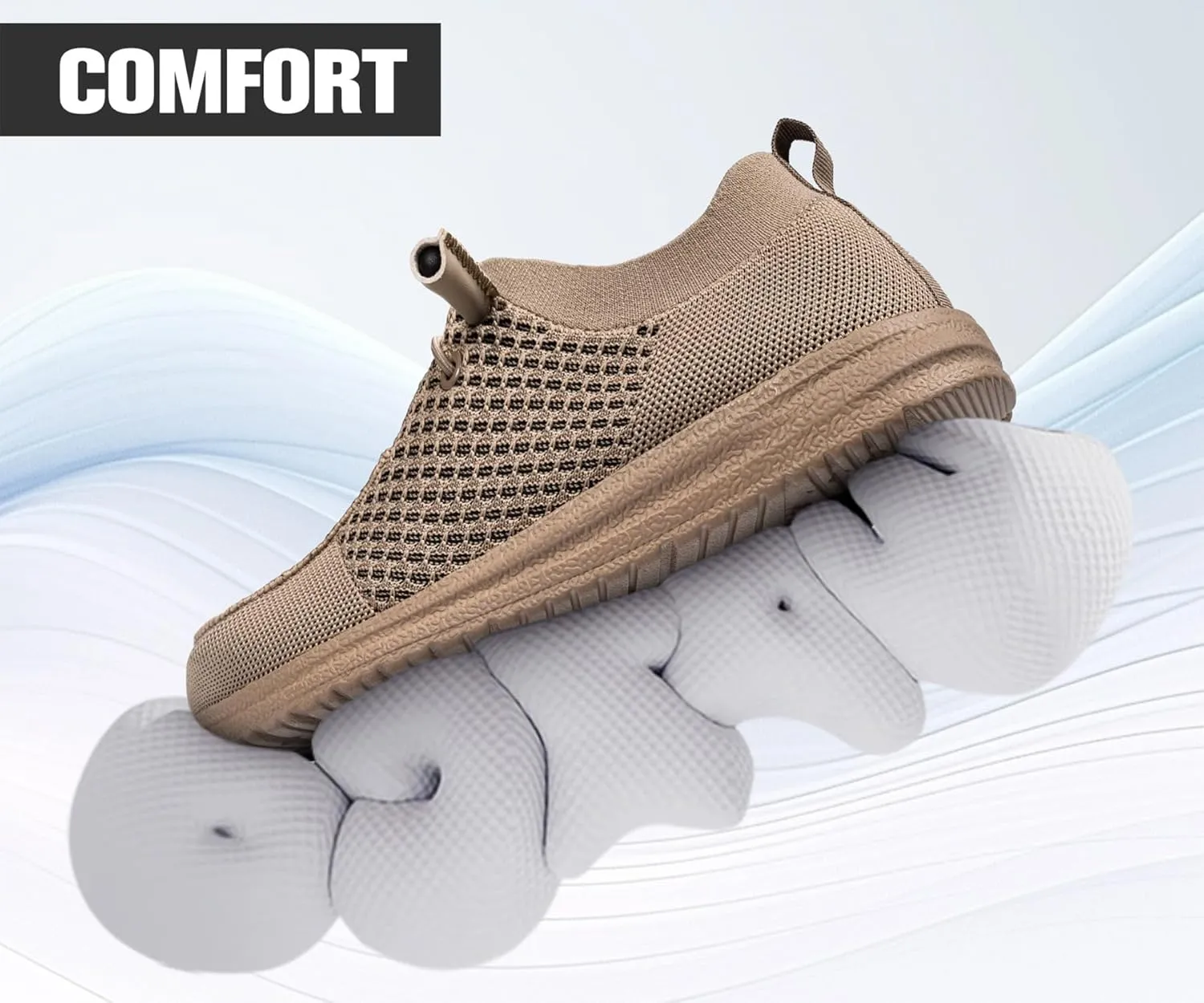 LARNMERN Slip On Steel Toe Shoes Men Lightweight Comfortable Lounging Walking Sneakers Steel Toe Loafers