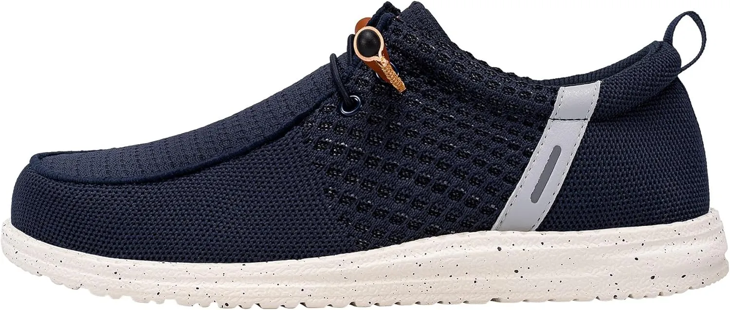 LARNMERN Steel Toe Loafers Women Lightweight Comfortable Slip On Walking Casual Flats Sneakers Work Safety Shoes