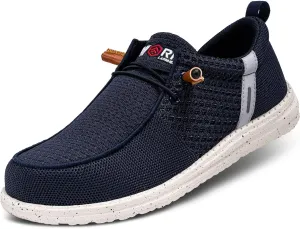 LARNMERN Steel Toe Loafers Women Lightweight Comfortable Slip On Walking Casual Flats Sneakers Work Safety Shoes