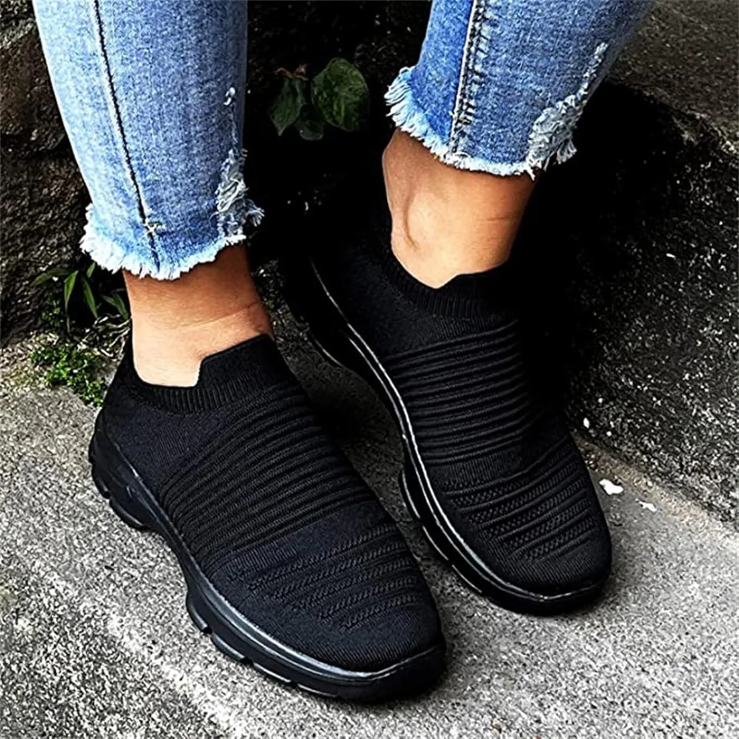 Lausiuoe Sneakers For Women Walking Shoes Comfortable Fashion Sneakers Breathable Casual Comfortable Lightweight Shoes
