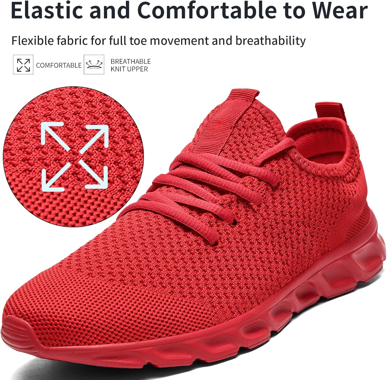 Linenghs Mens Running Shoes Tennis Gym Sneakers Casual Slip On Walking Lightweight Athletic Workout Breathable Fashion Sports Shoes