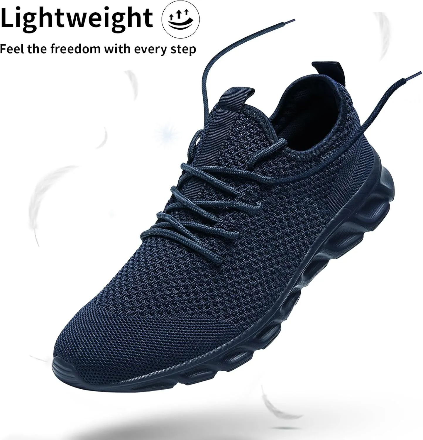 Linenghs Mens Running Shoes Tennis Gym Sneakers Casual Slip On Walking Lightweight Athletic Workout Breathable Fashion Sports Shoes