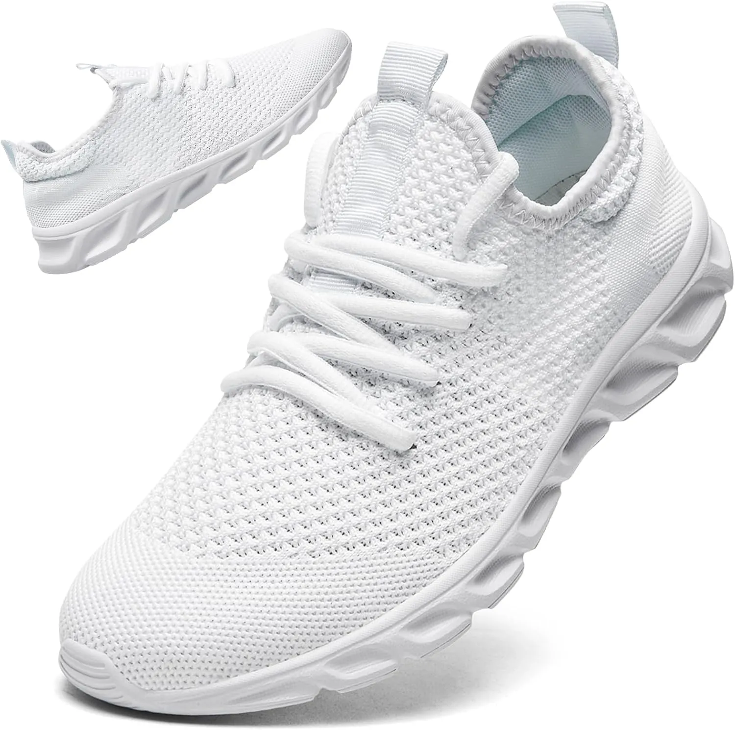 Linenghs Mens Running Shoes Tennis Gym Sneakers Casual Slip On Walking Lightweight Athletic Workout Breathable Fashion Sports Shoes