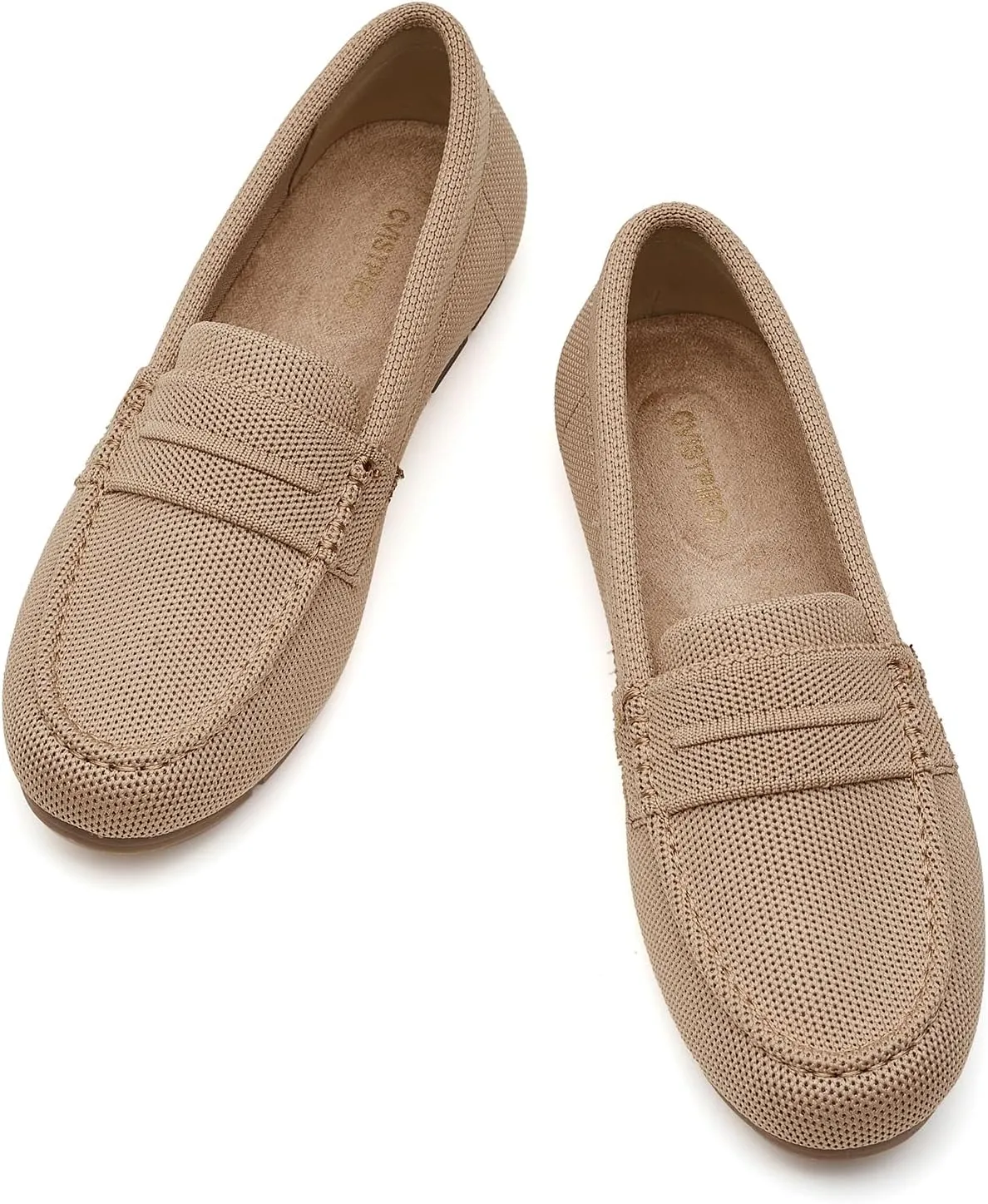 Loafers for Women Comfortable Dressy Casual Work Flats Lightweight & Breathable Slip On Walking Shoes Knit