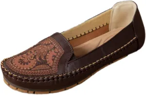 Loafers for Women Leather Business Casual Shoes Comfortable Lightweight Penny Loafers Slip On Work Flats Moccasins Driving Boat Shoes