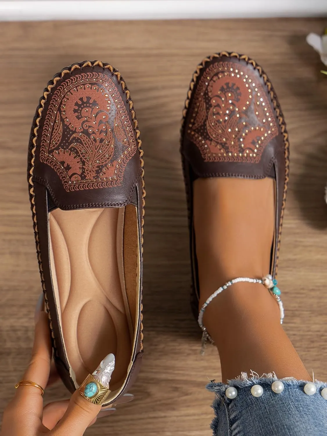 Loafers for Women Leather Business Casual Shoes Comfortable Lightweight Penny Loafers Slip On Work Flats Moccasins Driving Boat Shoes