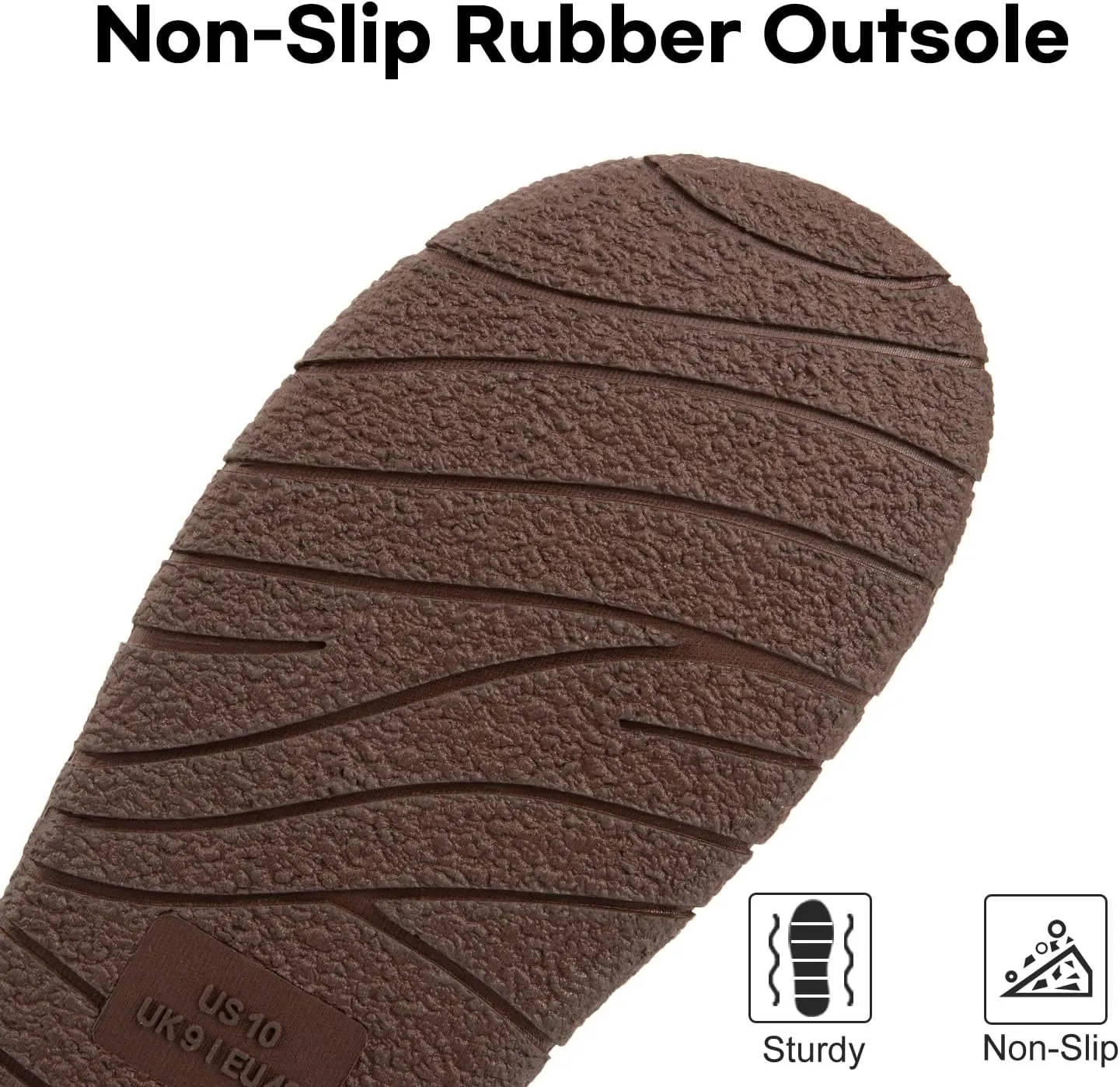 LongBay Mens Outdoor Slippers Two Tone Memory Foam Slip On Indoor House Shoes Loafers