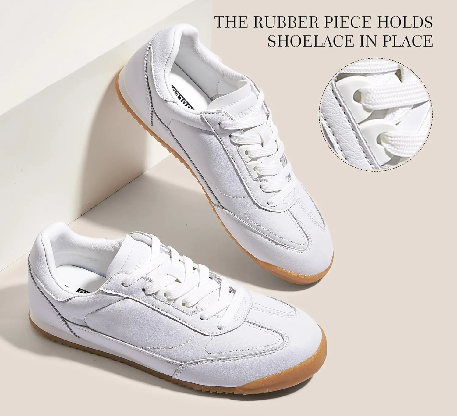 LUCKY STEP Women's Fashion Sneakers Neutral Comfortable Walking Running Gym Workout Shoes