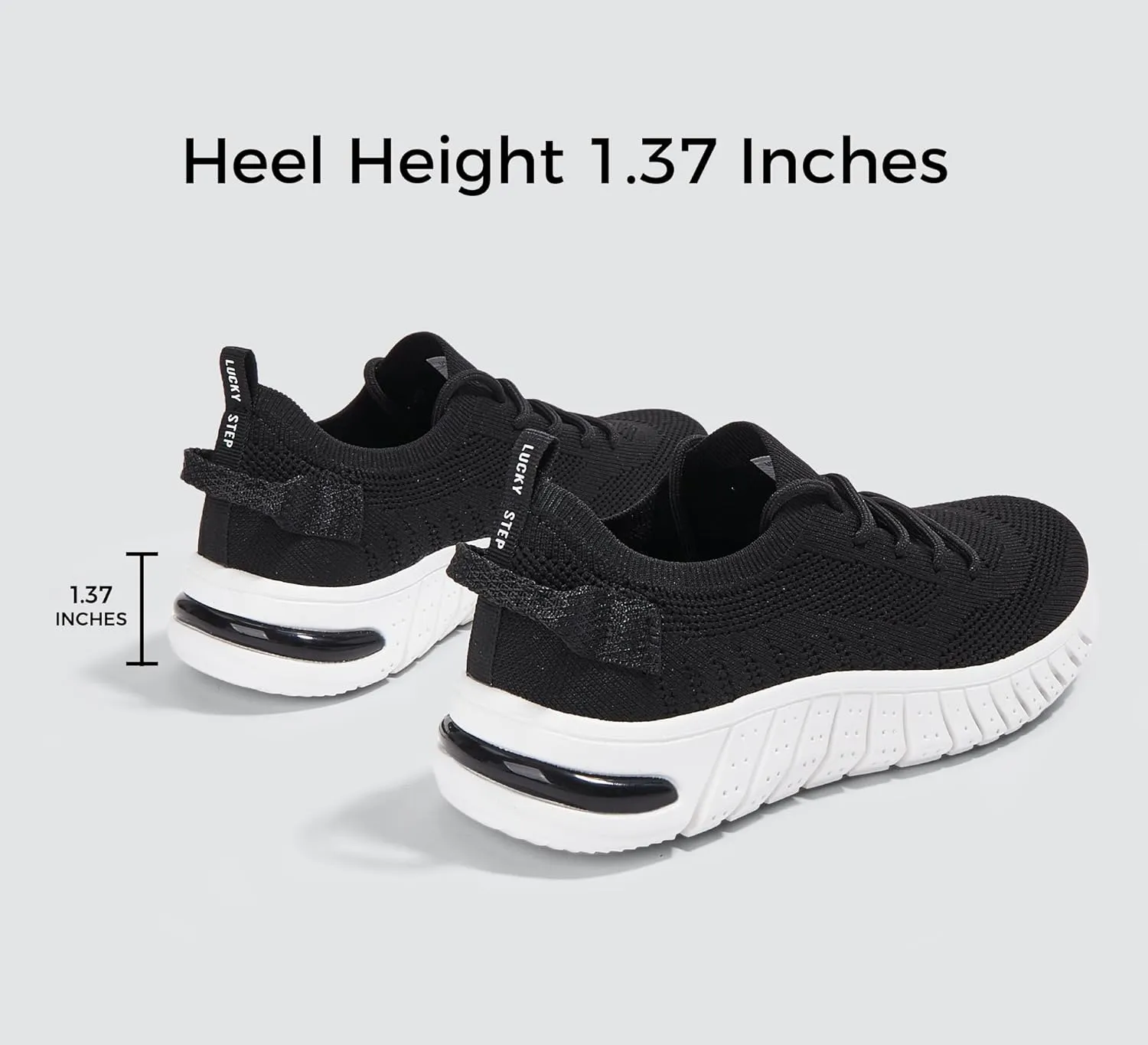 LUCKY STEP Women's Mesh Slip on Sneakers Lightweight Breathable Wide Width Walking Shoes Nursing Casual Gym Workout Tennis Footwear