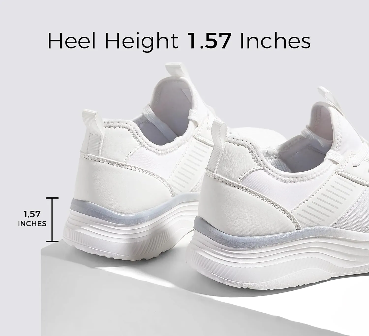 LUCKY STEP Women's Mesh Slip On Walking Shoes Platform Tennis Running Sneakers Breathable Lightweight Training Workout Athletic Gym Footwear