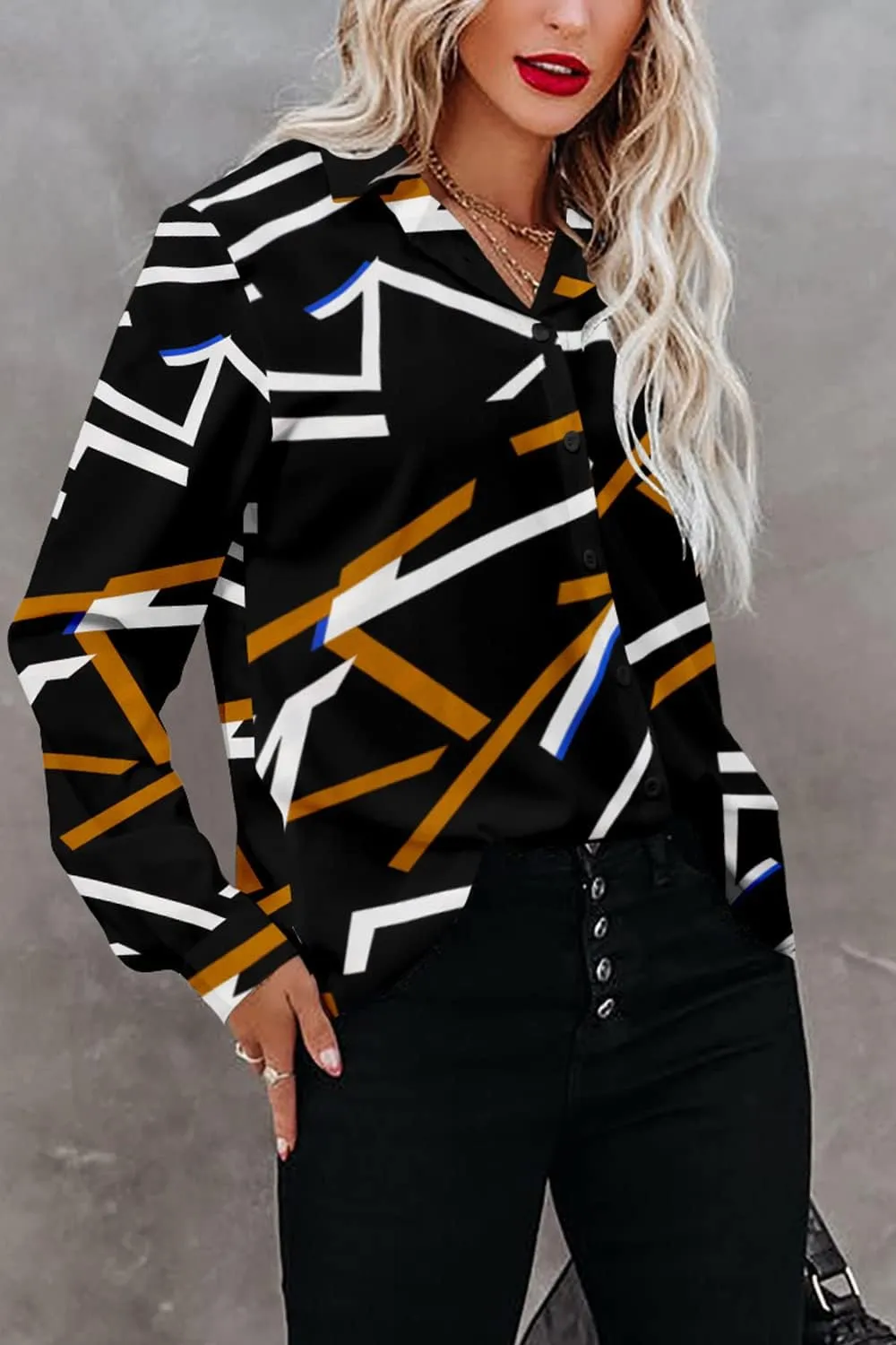 Magritta Women's Shirts Fashion Casual Loose Fit Long Sleeve Button Down Lightweight Collared Blouse Tops