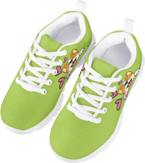 MARSVOVO Kids Print Slip On Running Shoes Lightweight Breathable Athletic Walking Shoes for Boys Girls Lace-up Most Comfortable Fashion Casual Resistant Sports Vocation Travel Kids Sneakers
