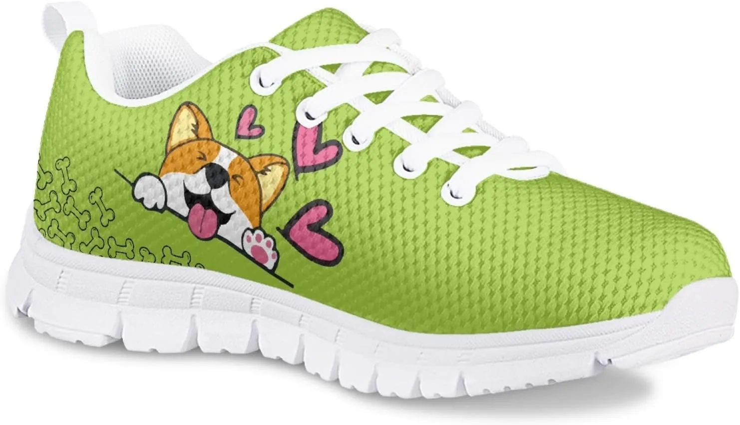 MARSVOVO Kids Print Slip On Running Shoes Lightweight Breathable Athletic Walking Shoes for Boys Girls Lace-up Most Comfortable Fashion Casual Resistant Sports Vocation Travel Kids Sneakers