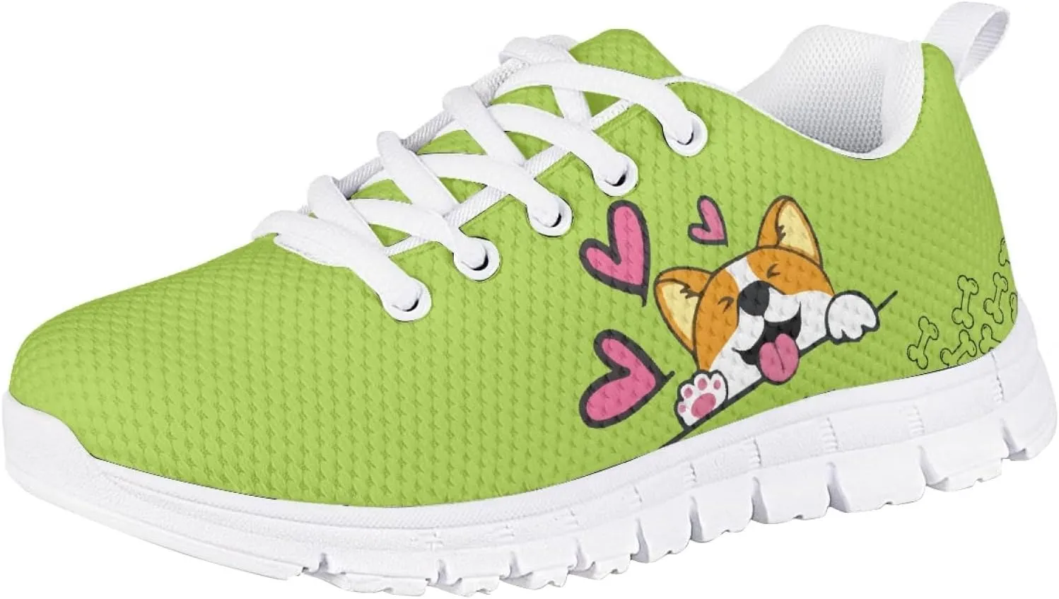 MARSVOVO Kids Print Slip On Running Shoes Lightweight Breathable Athletic Walking Shoes for Boys Girls Lace-up Most Comfortable Fashion Casual Resistant Sports Vocation Travel Kids Sneakers