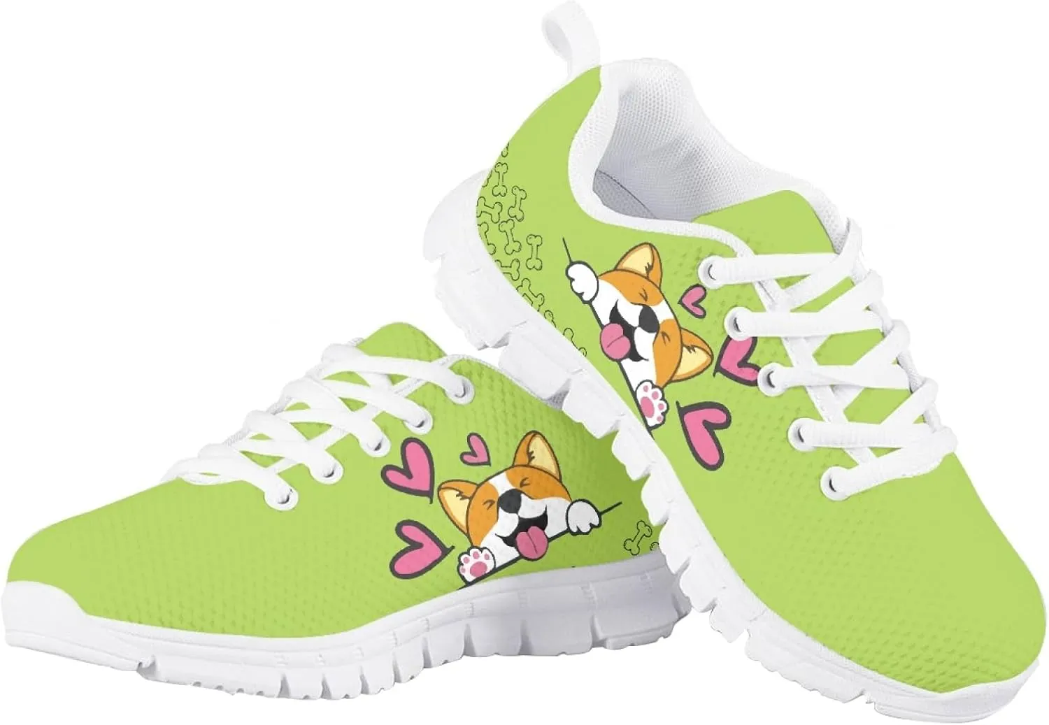 MARSVOVO Kids Print Slip On Running Shoes Lightweight Breathable Athletic Walking Shoes for Boys Girls Lace-up Most Comfortable Fashion Casual Resistant Sports Vocation Travel Kids Sneakers