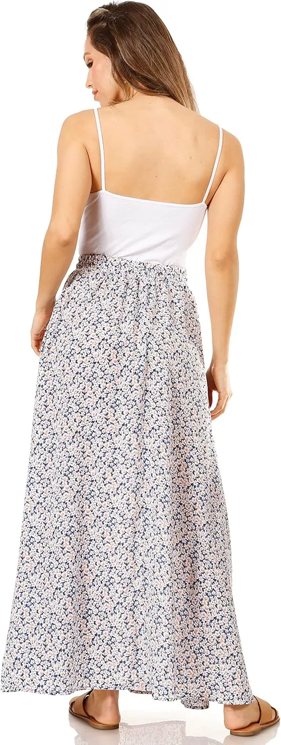 Maxi Skirts for Women Reg & Plus Size Women's Long Skirts, Flowy Summer Skirt Aline Elastic High Waisted Trendy 2023