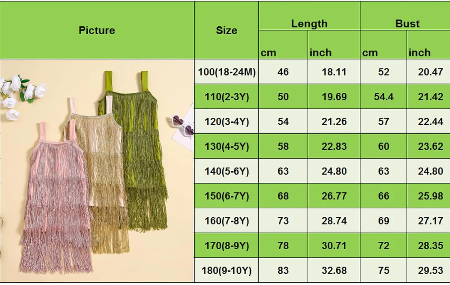 MBMSHEGH Kids Sequin Fringe Dress Sparkling Tassel Sleeveless Dress Little Girls Dance Wear Party Latin Dance Dress 1-10T