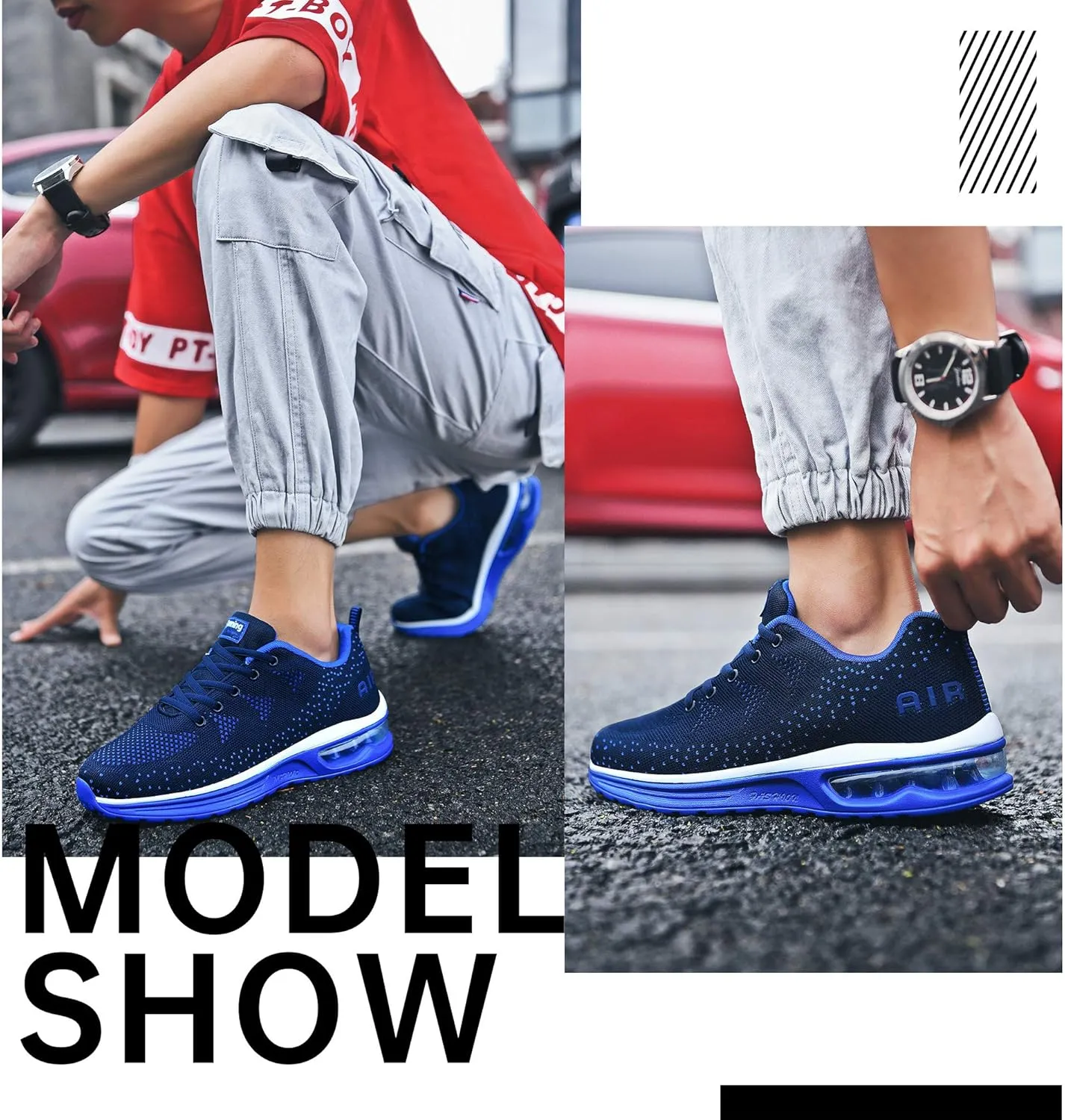 MEHOTO Mens Air Running Sneakers, Men Sport Jogging Fitness Gym Walking Lightweight Athletic Shoes