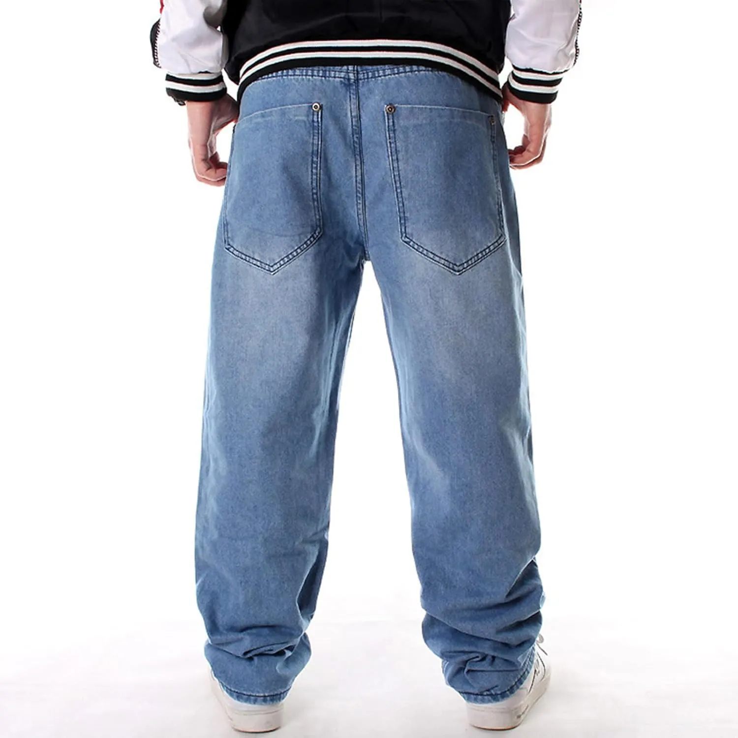 Men Baggy Jeans Y2k Grunge Skater Pants Relaxed Fit Skateboard Jeans Hip Hop Dance Denim Pants Streetwear