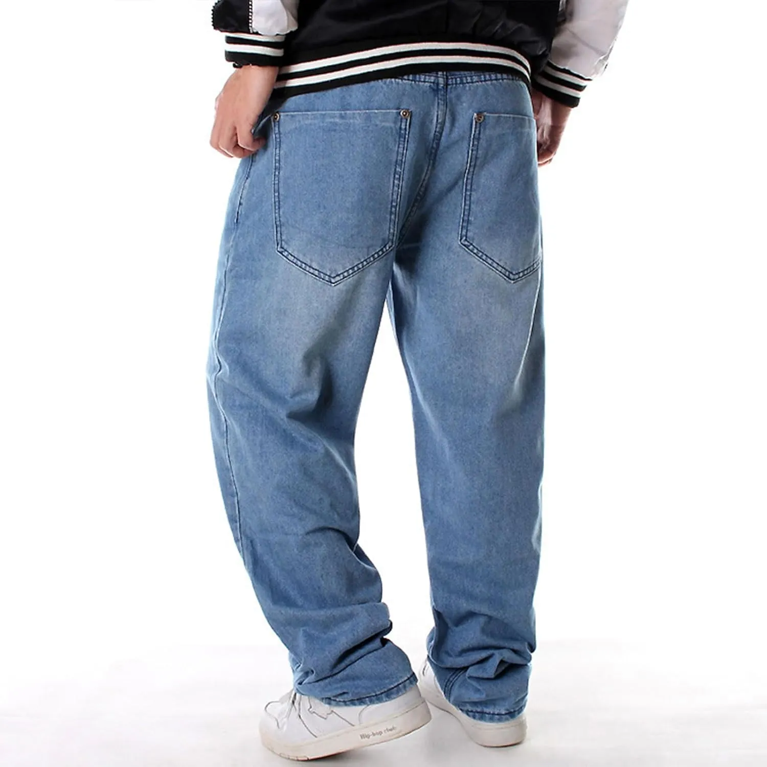 Men Baggy Jeans Y2k Grunge Skater Pants Relaxed Fit Skateboard Jeans Hip Hop Dance Denim Pants Streetwear