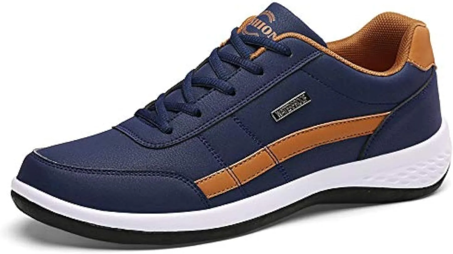 Men's All Seasons Solid Lace Up Jogging Shoes for Outdoor Park Walking Gym Workout, Non Slip Comfy Sneakers