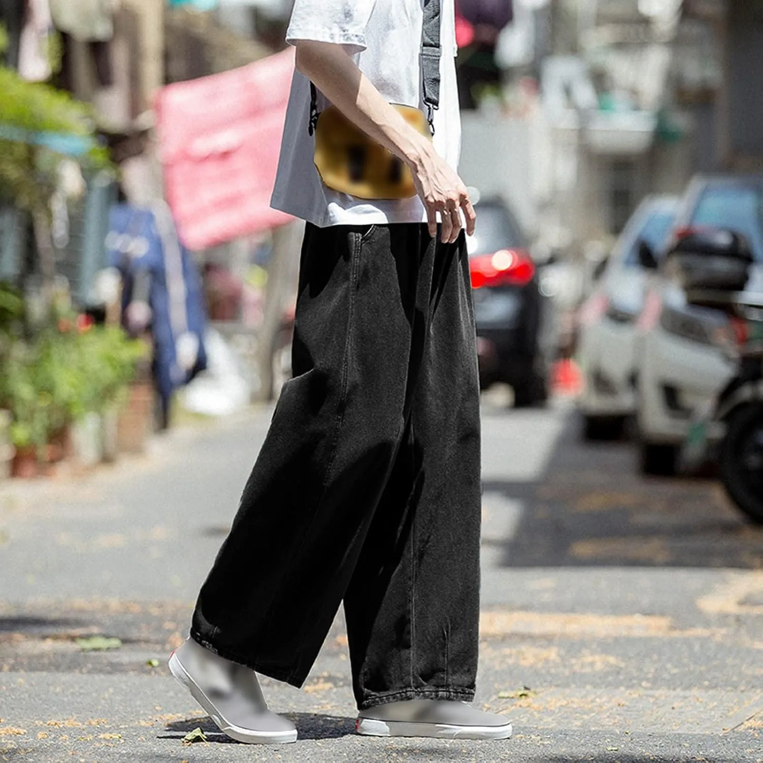 Mens Baggy Jeans for Men Women Y2k Hip Hop Skater Pants Wide Leg Jnco Jeans Loose Fit Denim Jeans Streetwear