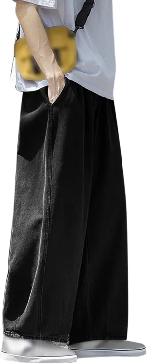 Mens Baggy Jeans for Men Women Y2k Hip Hop Skater Pants Wide Leg Jnco Jeans Loose Fit Denim Jeans Streetwear
