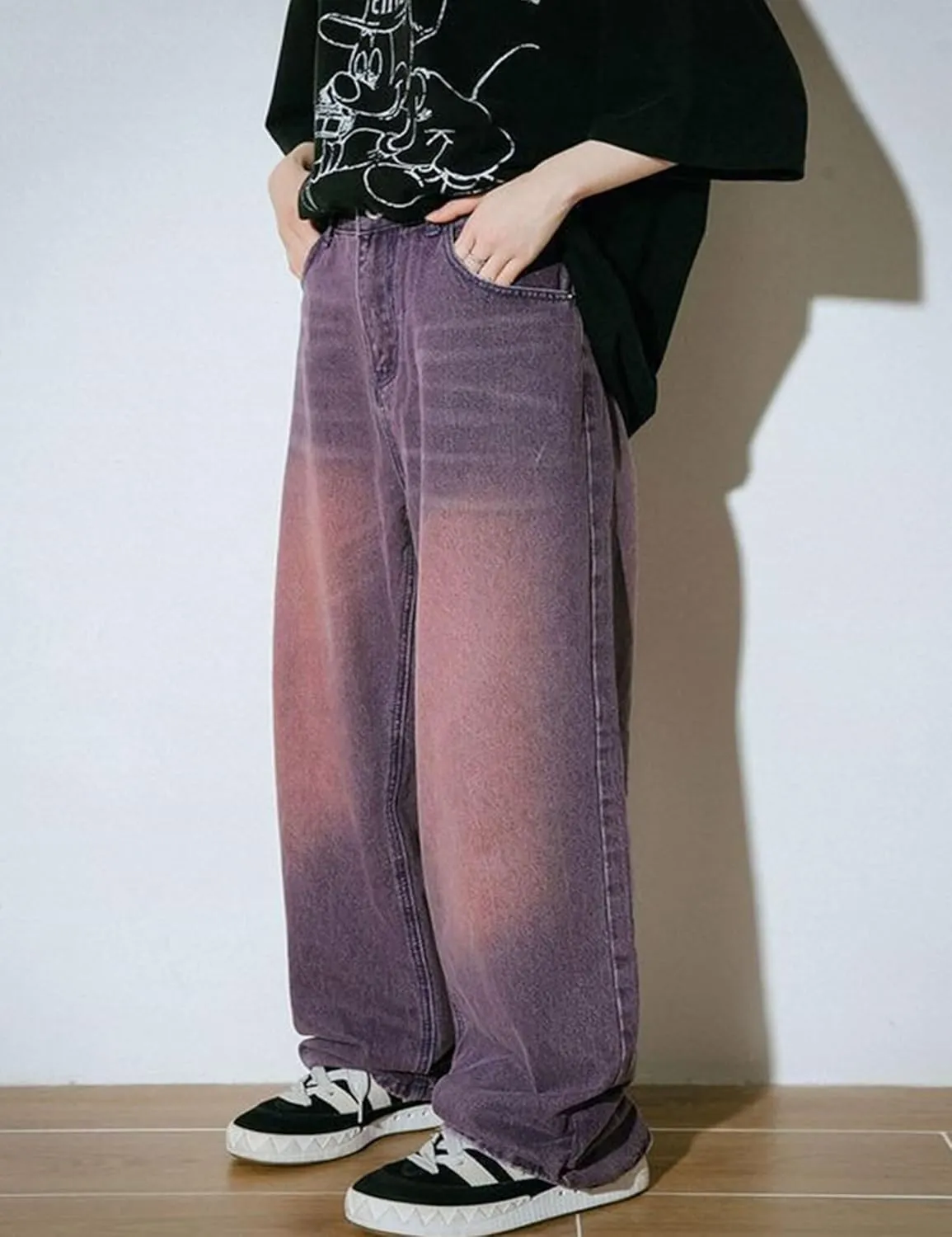 Men's Baggy Jeans Y2k Hip Hop Skater Jeans Loose fit Skateboard Pants Wide Leg Harajuku Pants