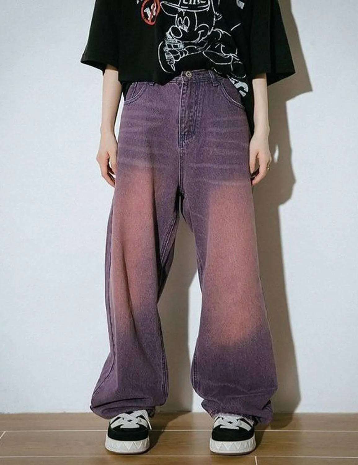 Men's Baggy Jeans Y2k Hip Hop Skater Jeans Loose fit Skateboard Pants Wide Leg Harajuku Pants