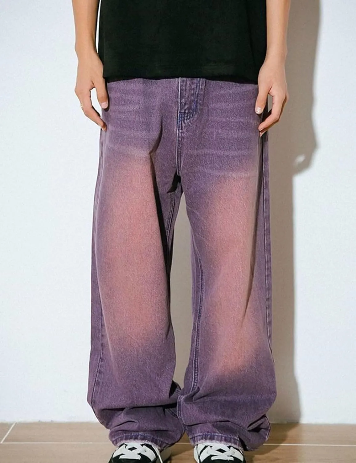 Men's Baggy Jeans Y2k Hip Hop Skater Jeans Loose fit Skateboard Pants Wide Leg Harajuku Pants
