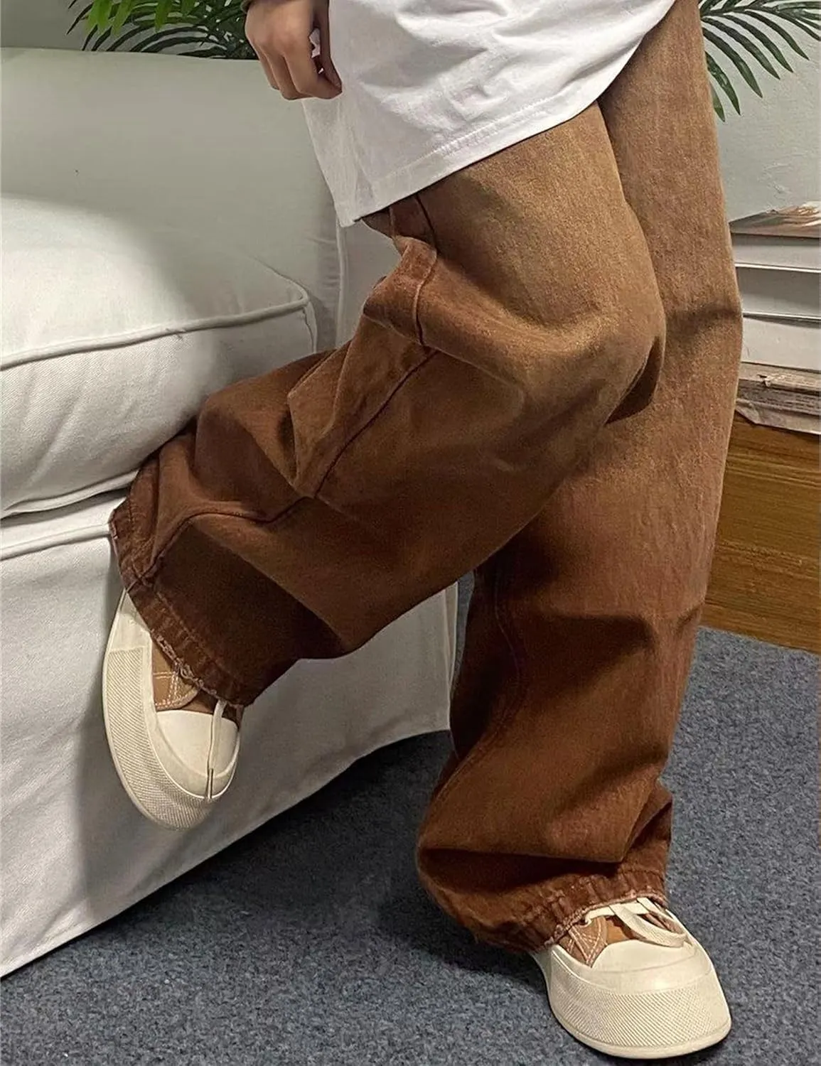 Men's Baggy Jeans Y2k Hip Hop Skater Jeans Loose fit Skateboard Pants Wide Leg Harajuku Pants