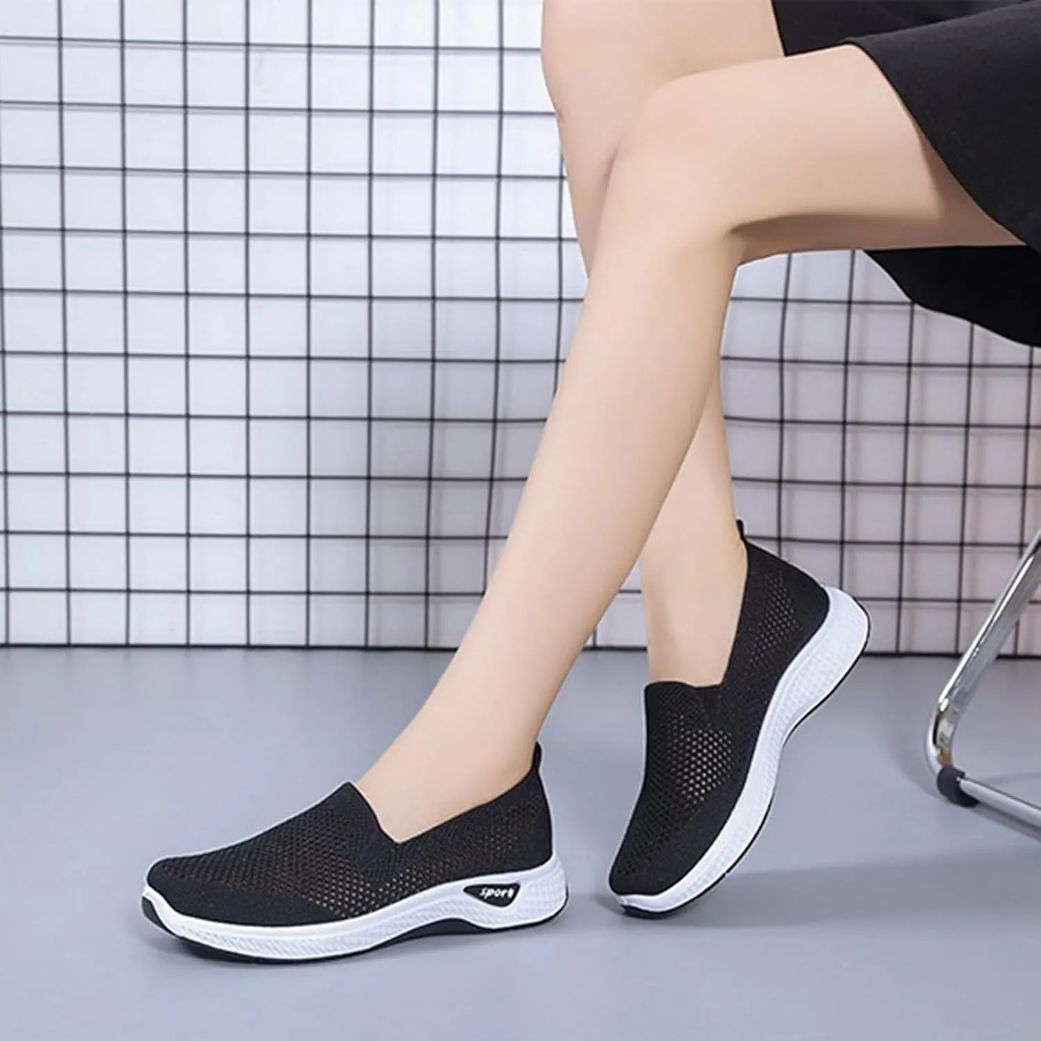 Mens Casual Dress Shoes Fashion Mesh Business Walking Sneakers Comfortable Lightweight Workout Sports Shoes