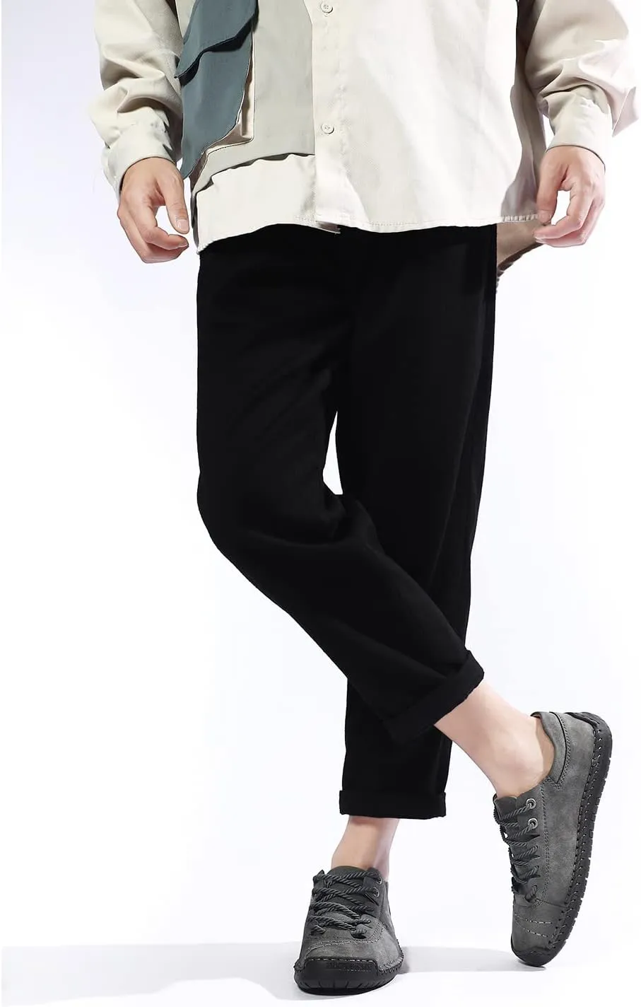 Mens Casual Shoes Summer Breathable Sneakers Loafers Walking Shoes Hand Made Lace-Up Leather Dress Flats Shoes for Driving Business Working Office