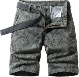 Men's Cotton Cargo Casual Shorts Summer Prints Regular Fit Stretchable Shorts