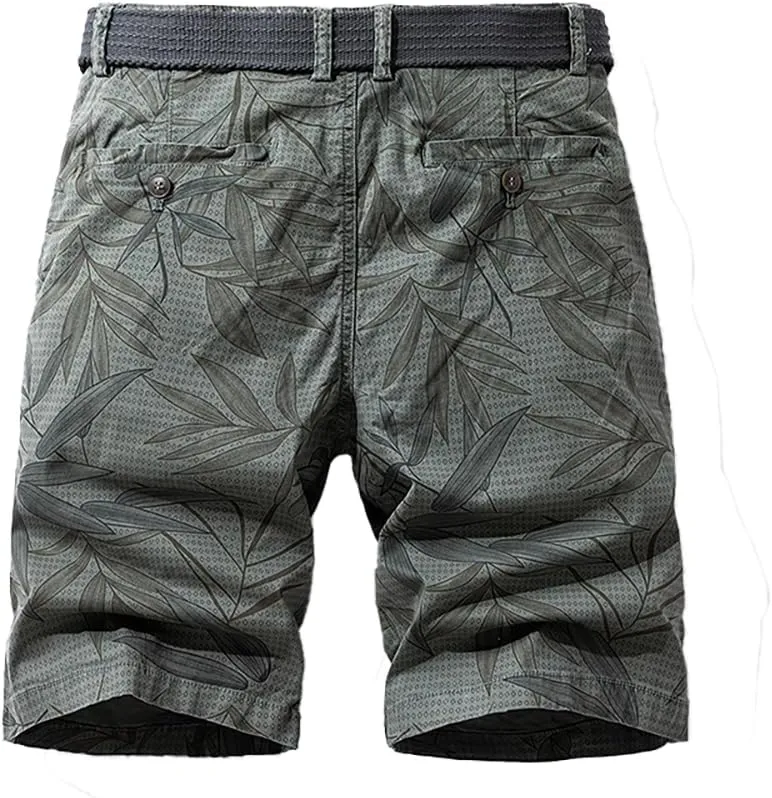 Men's Cotton Cargo Casual Shorts Summer Prints Regular Fit Stretchable Shorts