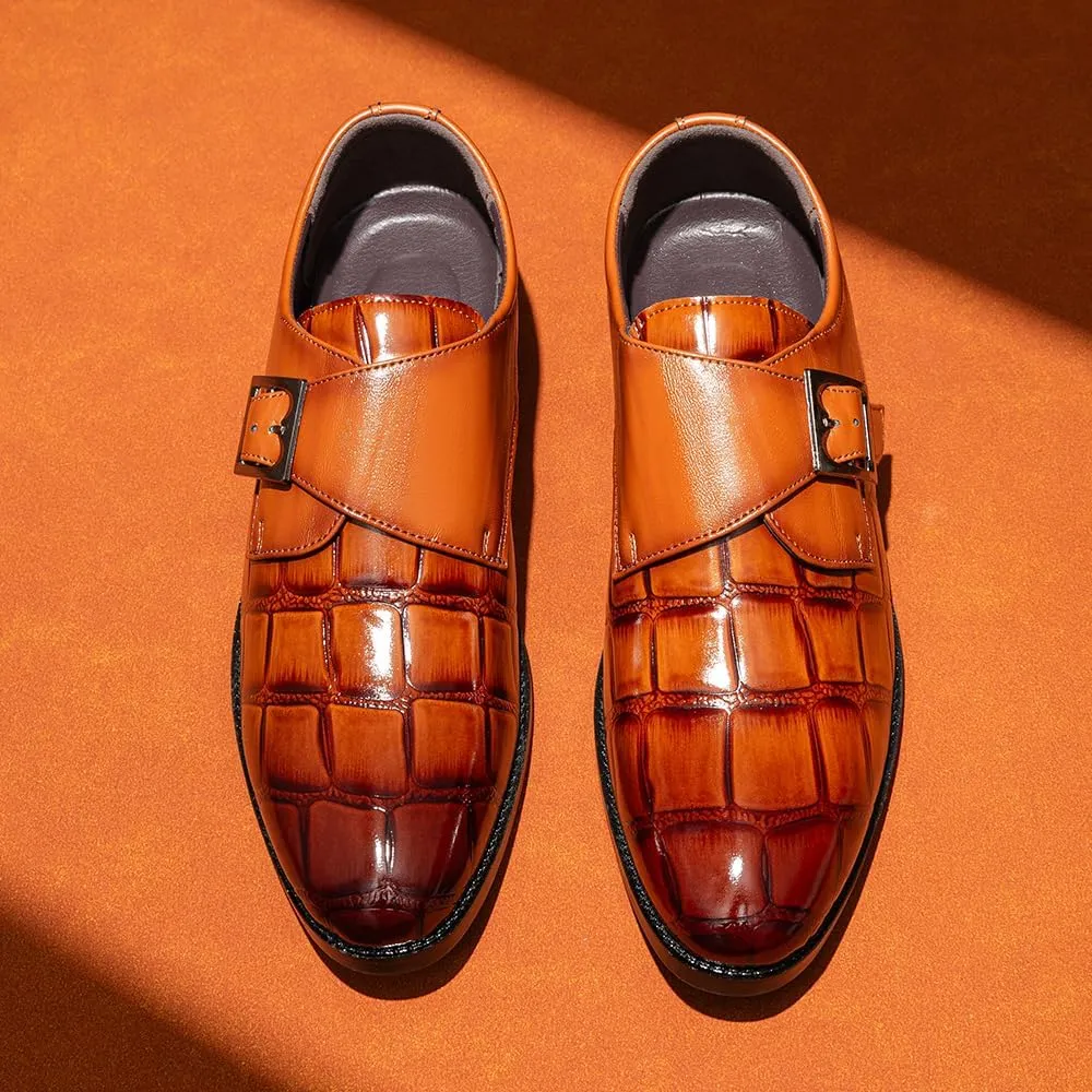Men's Dress Loafer Shoes Monk Strap Slip On Loafers Men's Business Casual Shoes