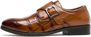 Men's Dress Loafer Shoes Monk Strap Slip On Loafers Men's Business Casual Shoes
